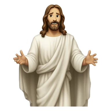 Jesus shaking his head no  sticker