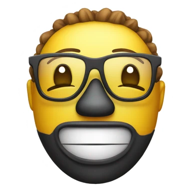 Smiley with fun mask nos and glasse sticker