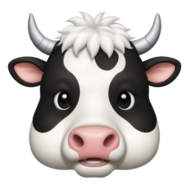 Cow face, word saying MU at the top sticker