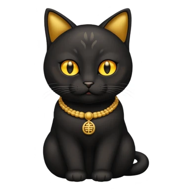 Buddhist cat black sticker