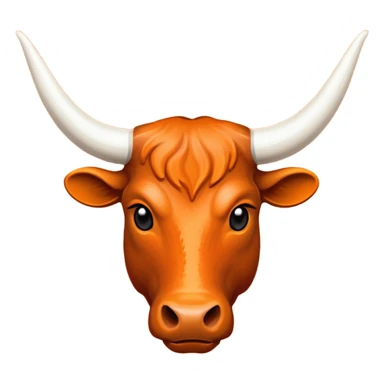 Texas longhorns logo all orange sticker
