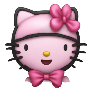 Hello kitty with bow sticker