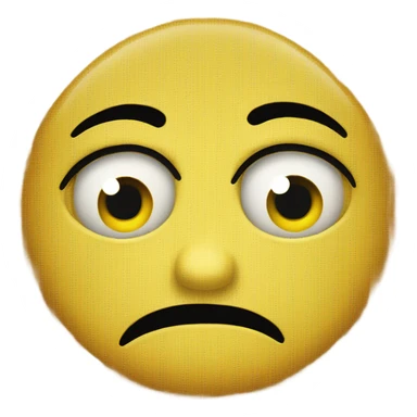 Emoji looking confused and disgusted at the same time  sticker