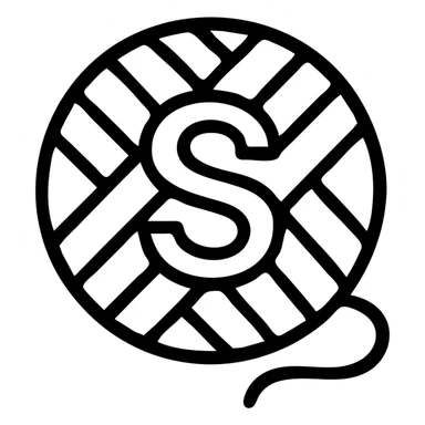 клубок минимализм c буквой S sticker