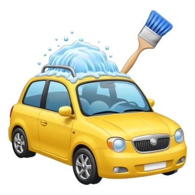 create me an image for a vertical in my super app, Car wash, add a brush sticker