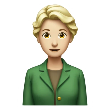 Blinde Frau mit grünem Mantel sticker