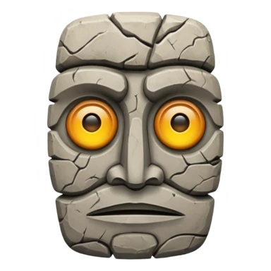 stone face totem sticker