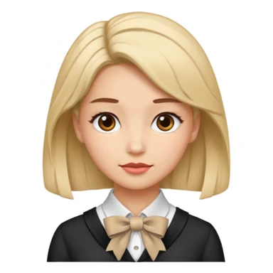 women with neckBow, different hair style . sticker