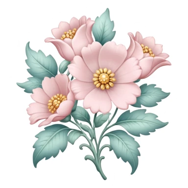 rococo flower  sticker
