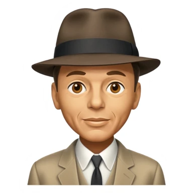 frank sinatra hat sticker