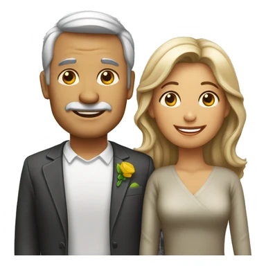 hombre y mujer casados de 50 años sticker