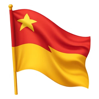  yellow and red flag  sticker