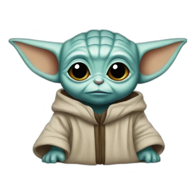 Blue baby yoda  sticker