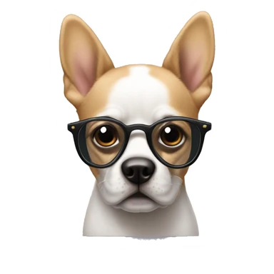 Perro con lentes sticker
