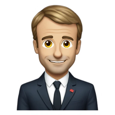 Emmanuel Macron Who makes a vlog sticker