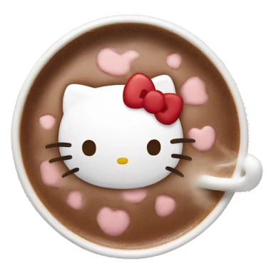 Hello kitty with hot chocolate  sticker