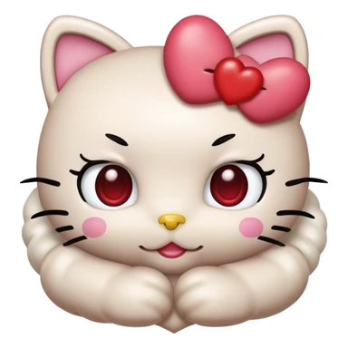 Hello Kitty co ojosde corazón  sticker