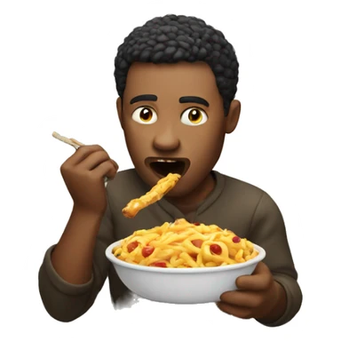 Man, eating, fires sticker