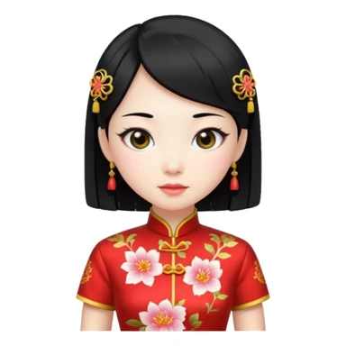 chinese alien, cheongsam
 sticker