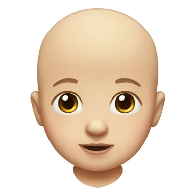 Bald baby sticker