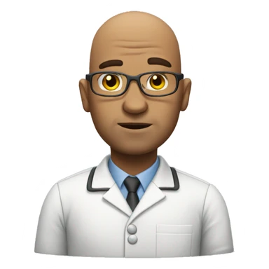 depressed bald chemistry teacher sticker