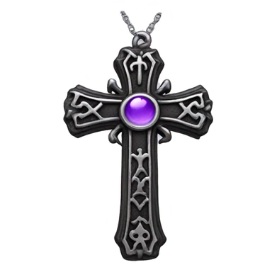 Gothic cross charm  sticker