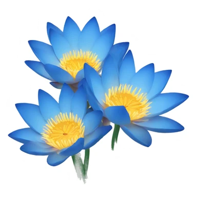 Two blue lotus flowers sticker