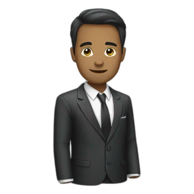 man in suit stop  sticker