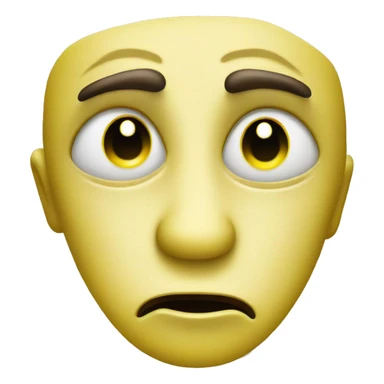 Yellow emoji face with big pleading eyes  sticker