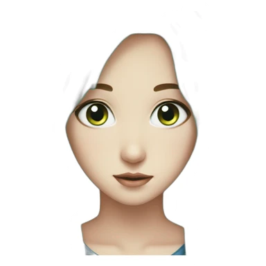 rabbit blue eye green eye sticker