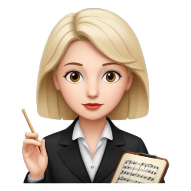 Female music conductor sticker