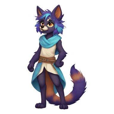 Colorful Anthro Fionbri Furry by Falvie-Griffsnuff-Kamirah-LiLaiRa, full body sticker