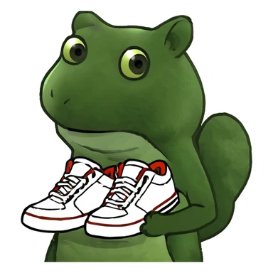 Squirrel in sneakers sticker