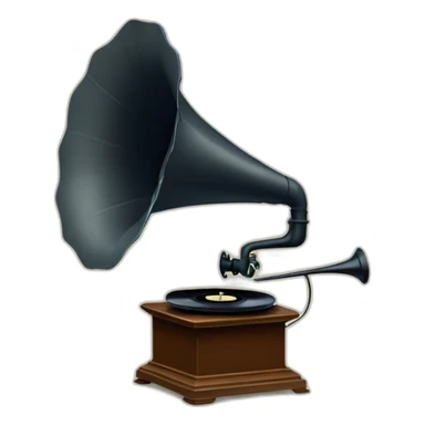 cartoon vintage gramophone sticker