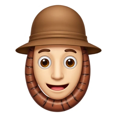 Homme déguisé en vers de terre sticker