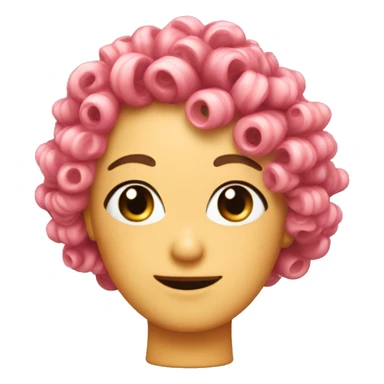 a plastic curler for hair sticker