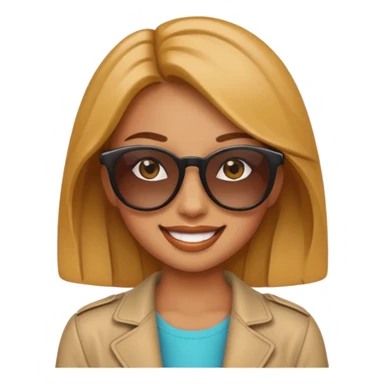 Stylish girl emoji sticker