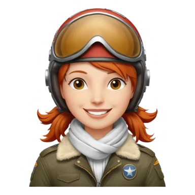 renard aviateur, casque en cuir, écharpe blanche, blouson aviateur sticker