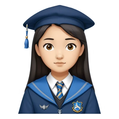 Cho Chang in harry potter, wear hogwarts Ravenclaw uniform sticker