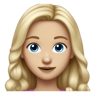  Half russian half American girl with blue eyes and dark blonde hair smiling  sticker
