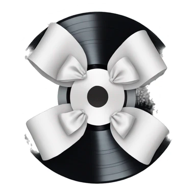  vinyl record with white bow sticker
