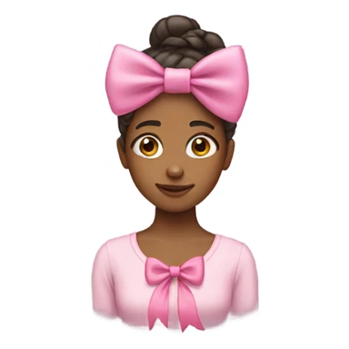 Girl with a pink bow sticker