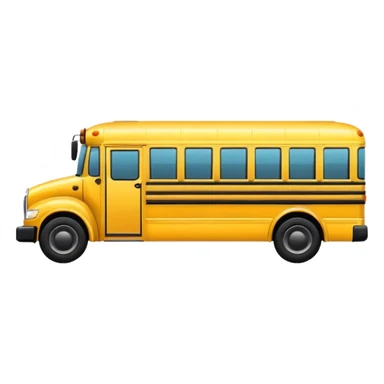 school bus side view shiny sticker