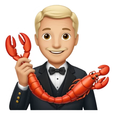 Alfred the butler from batman with a lobster claw sticker