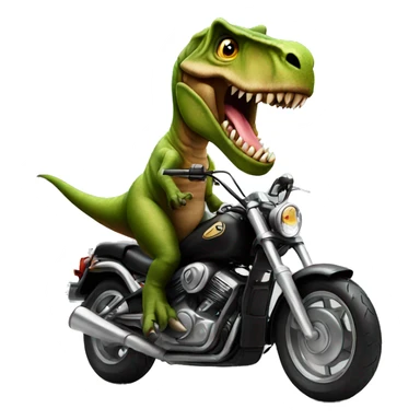 t-rex on a motorcycle sticker