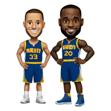 lebron james and stephen curry sticker