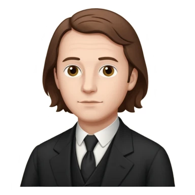 Johann Gottlieb Fichte philosopher three-quarter view brown hair, bit more elegant sticker