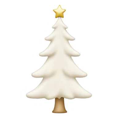 White christmas tree with beige ornaments sticker