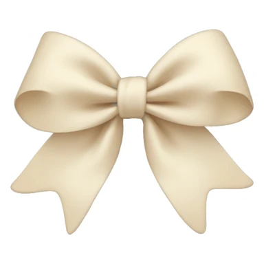 Cream colored bow sticker