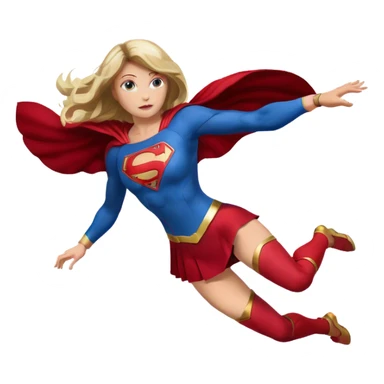 Supergirl fly in the sky sticker